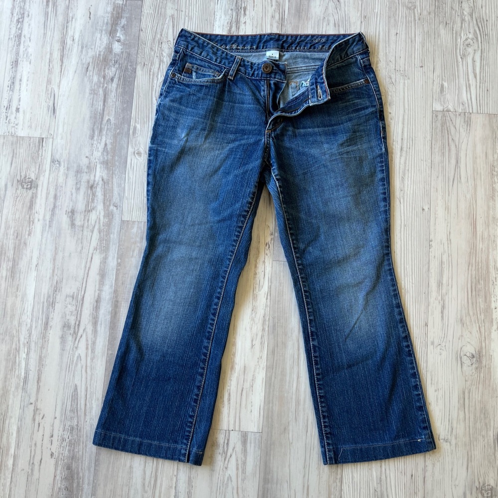 Eddie Bauer Curvy Fit Bootcut Jeans Comfy Medium Wash Blue Denim Women's Size‎ 6